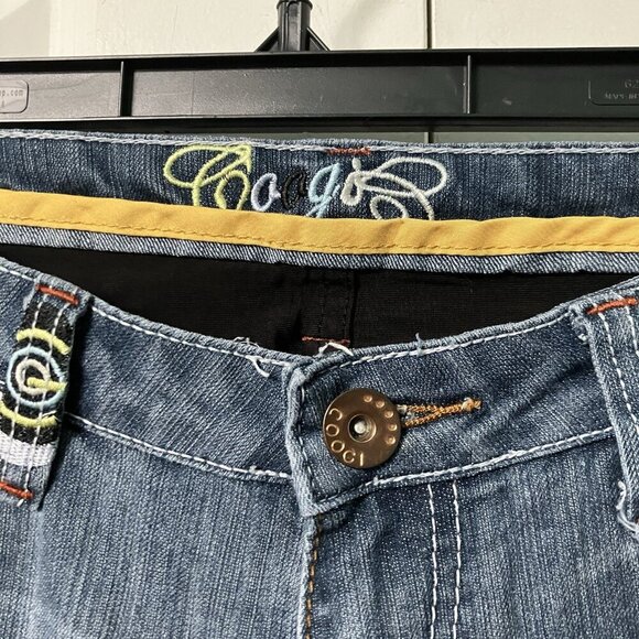 Y2K Coogi Jeans Juniors 11/12 Embroidered Funky Bootcut 2000s Low Rise - Picture 3 of 11